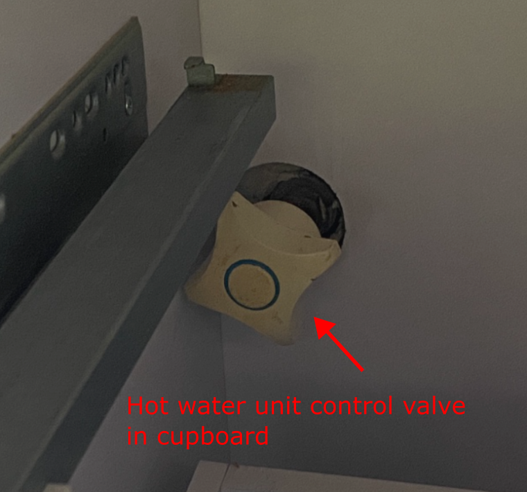 Example of Hot Water isolation tap
